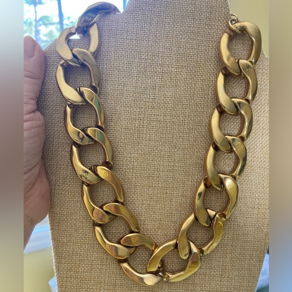 Chunky Statement‎ Link Necklace 14th & Union Gold Tone